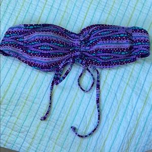 purple bandeau with adjustable middle tie